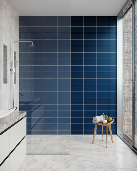 midnight 6"x12" Rectangle Gloss Glass Tile