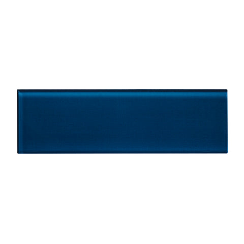 midnight 3.5"x12" Rectangle Gloss Glass Tile