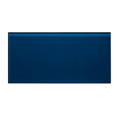 midnight 6"x12" Rectangle Gloss Glass Tile