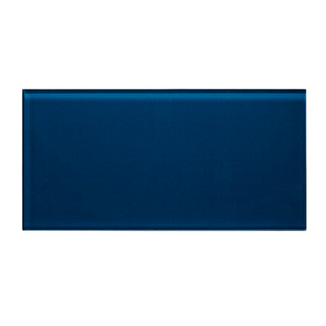 midnight 6"x12" Rectangle Gloss Glass Tile