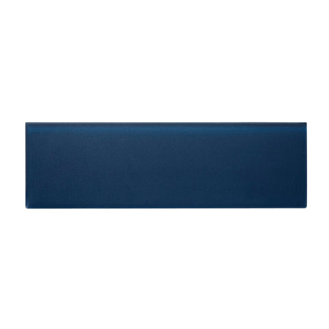 midnight 3.5"x12" Rectangle Matte Glass Tile