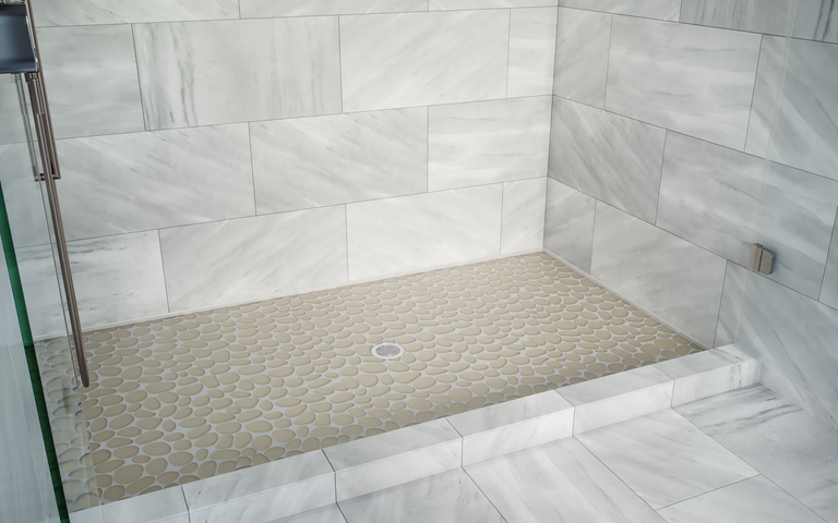 Spindrift Matte Finish Glass Pebble Mosaic Tile