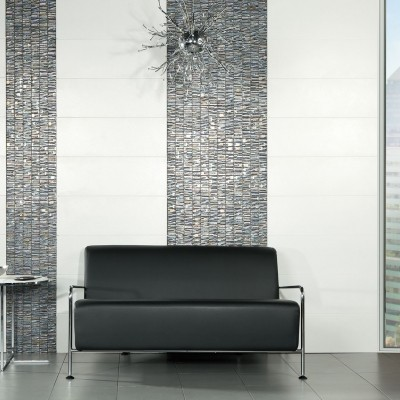 floor tile 1"x2" Moon Brick Glass Mosaic
