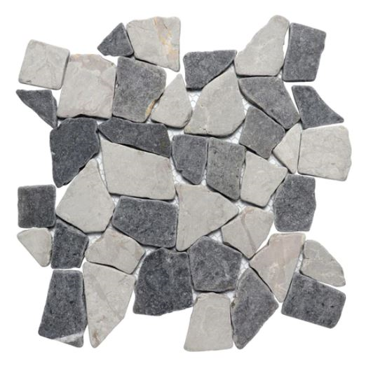motley grey Random Tumbled Mosaic Tile