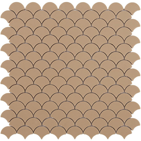beige 1.4"x1.4" Soul Matte Droplet Glass Mosaic tile