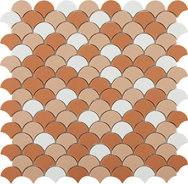 cotto 1.4"x1.4" Soul Matte Droplet Glass Mosaic tile