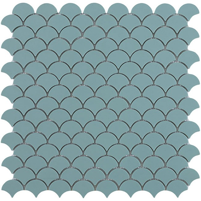 turquoise 1.4"x1.4" Soul Matte Droplet Glass Mosaic tile