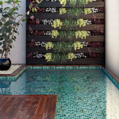 pool tile Nature Matte Squares Glass Mosaic
