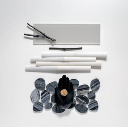 Spindrift Marble Honed Pebble Tile