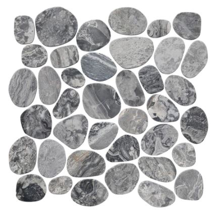 nebula spindrift Marble Honed Pebble Tile