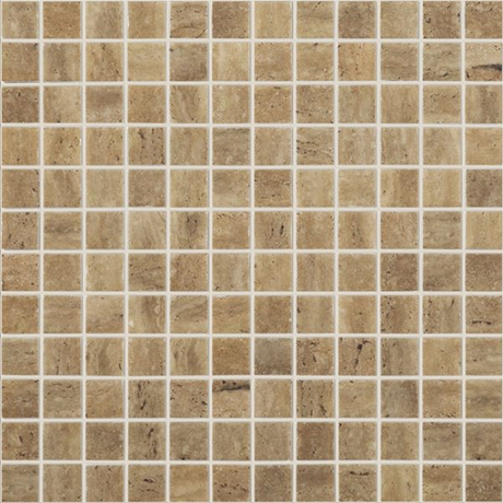 noce 1"x1" Stone Travertino Squares Glass Mosaic tile