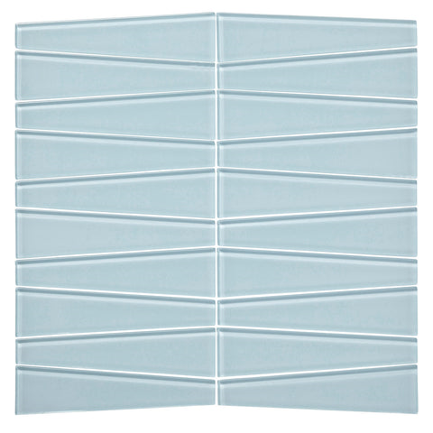 oceania Waveline Gloss Finish Glass Mosaic Tile