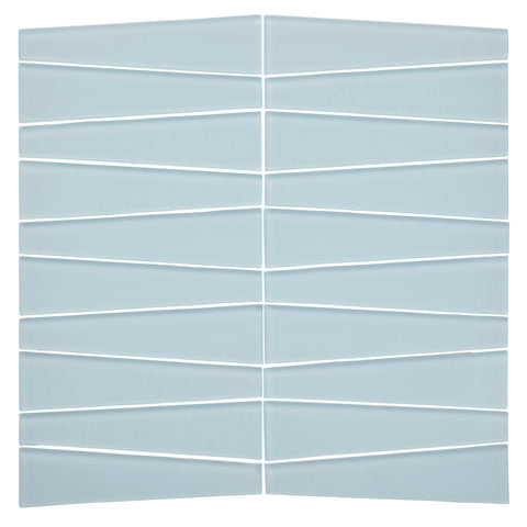 oceania Waveline Matte Finish Glass Mosaic Tile