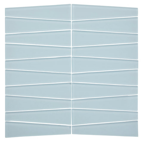 oceania Waveline Matte Finish Glass Mosaic Tile