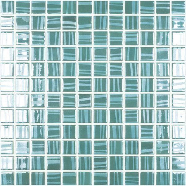 opal green 1"x1" Tender Squares Glass Mosaic tile