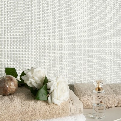 0.5"x0.5" Pearl Dots Glass Mosaic