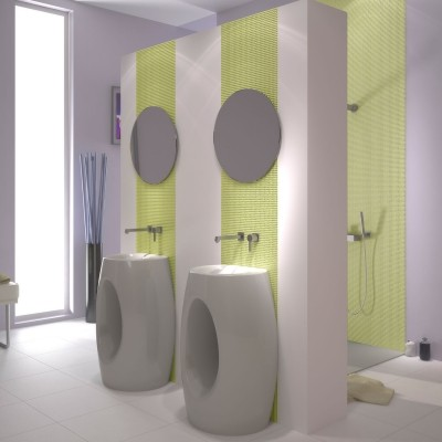 0.5"x0.5" Pearl Dots Glass Mosaic
