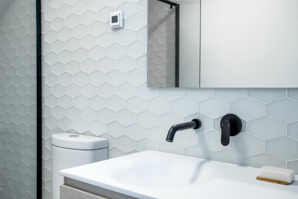 Elongated Hexagon Matte Glass Mosaic