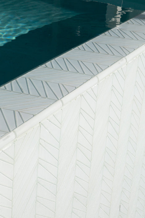 pure silk pool tile Palms Matte Glass Mosaic Tile