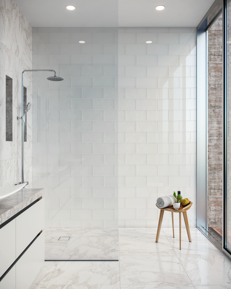 pure silk 6"x12" Rectangle Gloss Glass Tile