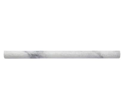 rice white Pencil Honed Marble Trim Tile