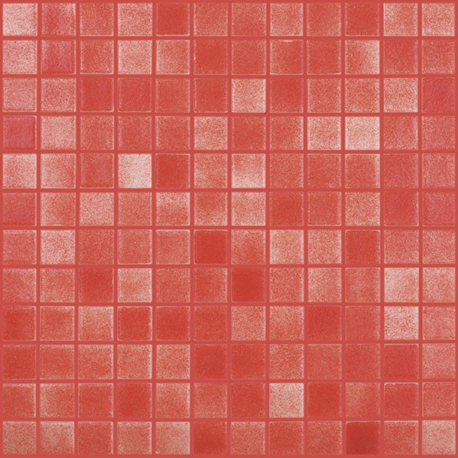 1"x1" Niebla Squares Glass Mosaic rojo tile