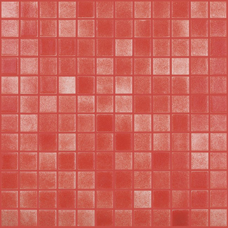 1"x1" Niebla Squares Glass Mosaic rojo tile