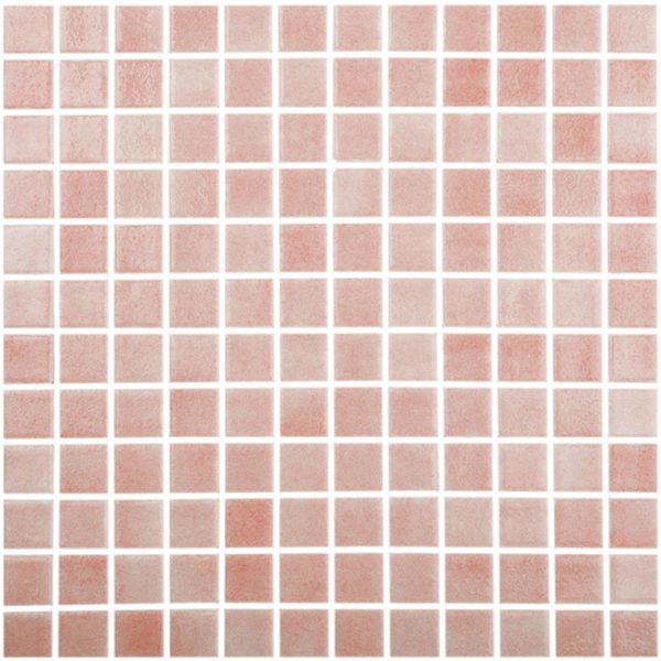 1"x1" Fog Niebla Squares Glass Mosaic salmon tile
