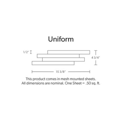 Uniform Hand Chipped Textured Wall Tile