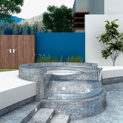 Shell Squares Glass Mosaic