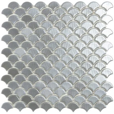 1.4"x1.1" Magic Droplet Glass Mosaic silver soul tile