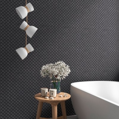 soul wall tile 1.4"x1.4" Soul Matte Droplet Glass Mosaic