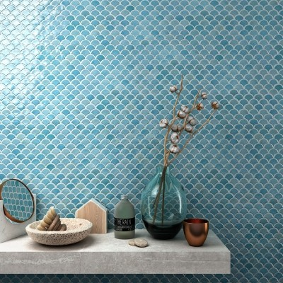 1.4"x1.1" Soul Bright Droplet Glass Mosaic
