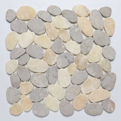 sterling grey Cobbles Tumbled Pebble Tile