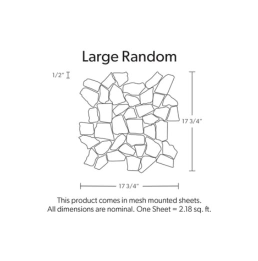 Large Random Tumbled Marble Mosaic Tile