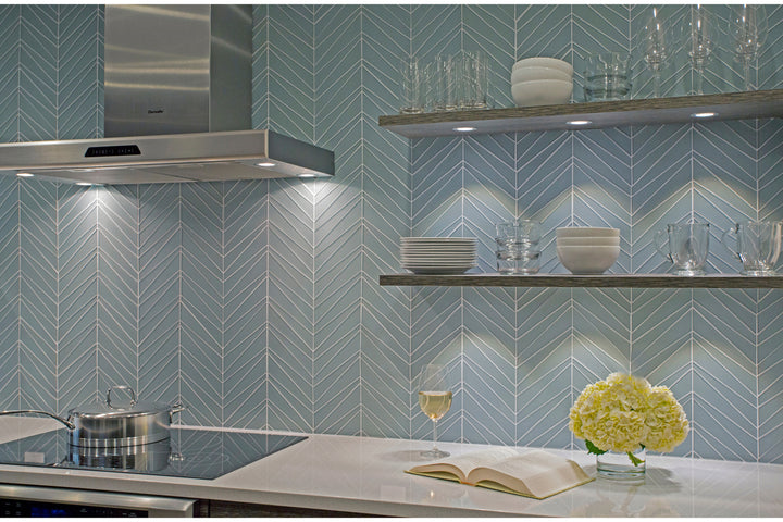 stratos backsplash tile Palms Matte Glass Mosaic Tile