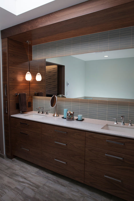 Waveline Matte Finish Glass Mosaic Tile