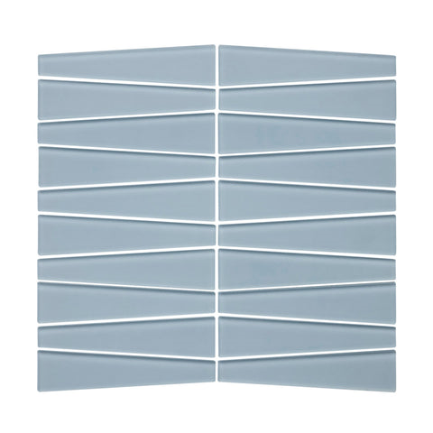 stratos Waveline Matte Finish Glass Mosaic Tile