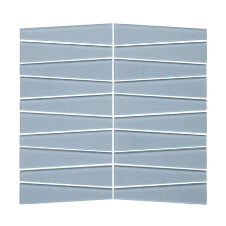 stratos Waveline Matte Finish Glass Mosaic Tile