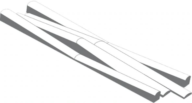 Crescent Profile Dimensional Wall Tile