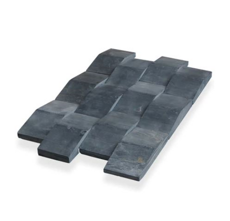 sutra black New Wave Profile Dimensional Wall Tile