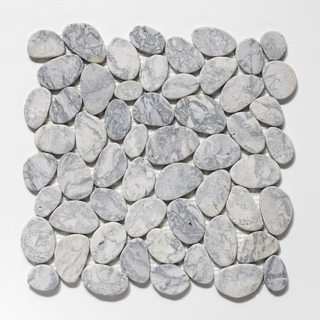swirl grey Cobbles Tumbled Pebble Tile
