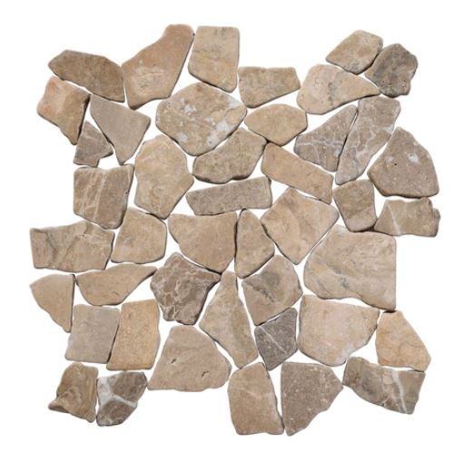 tan marble Random Tumbled Mosaic Tile