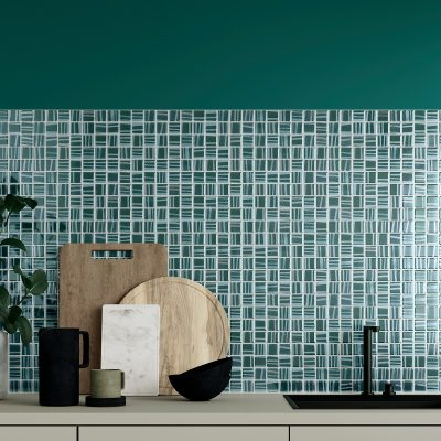backsplash 1"x1" Tender Squares Glass Mosaic tile