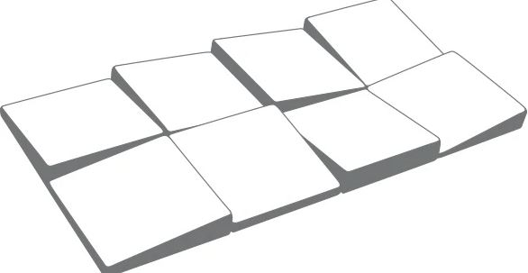 V Squares Honed Dimensional Wall Tile