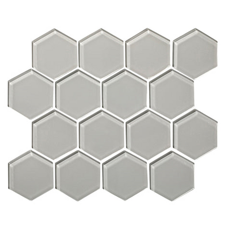tule Hexagon Gloss Glass Mosaic