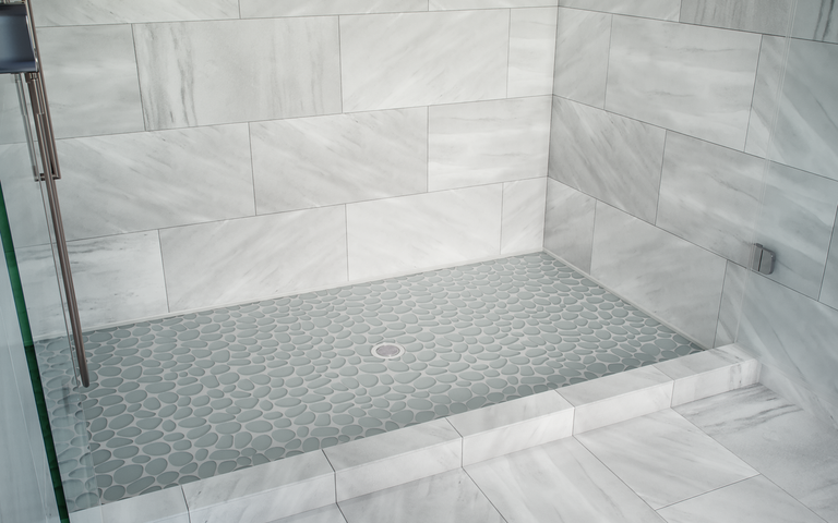 Spindrift Matte Finish Glass Pebble Mosaic Tile