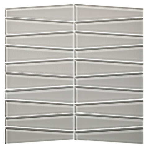 tule Waveline Gloss Finish Glass Mosaic Tile