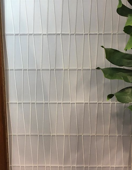Waveline Matte Finish Glass Mosaic Tile