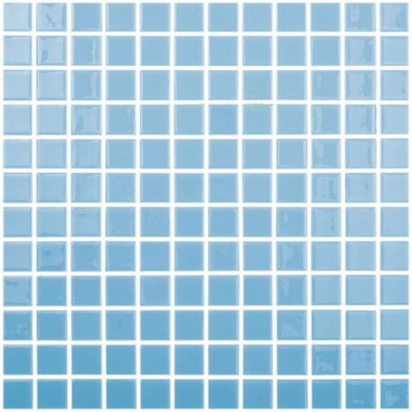 1"x1" Solid Squares Glass Mosaic turquoise tile